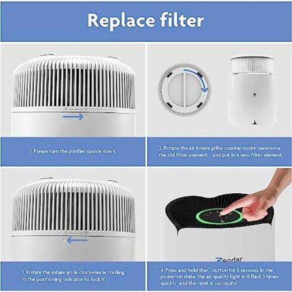 Air Purifier - Automatic Adjustment, Cleaner Air for Small and Medium Rooms - Picture 4 of 4